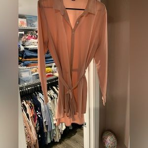 Blush pink shift dress